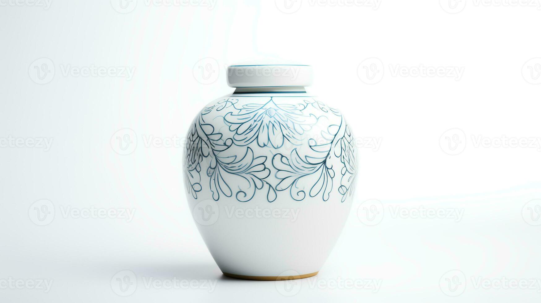 Photo of Minimalis chinese jar isolated on white background