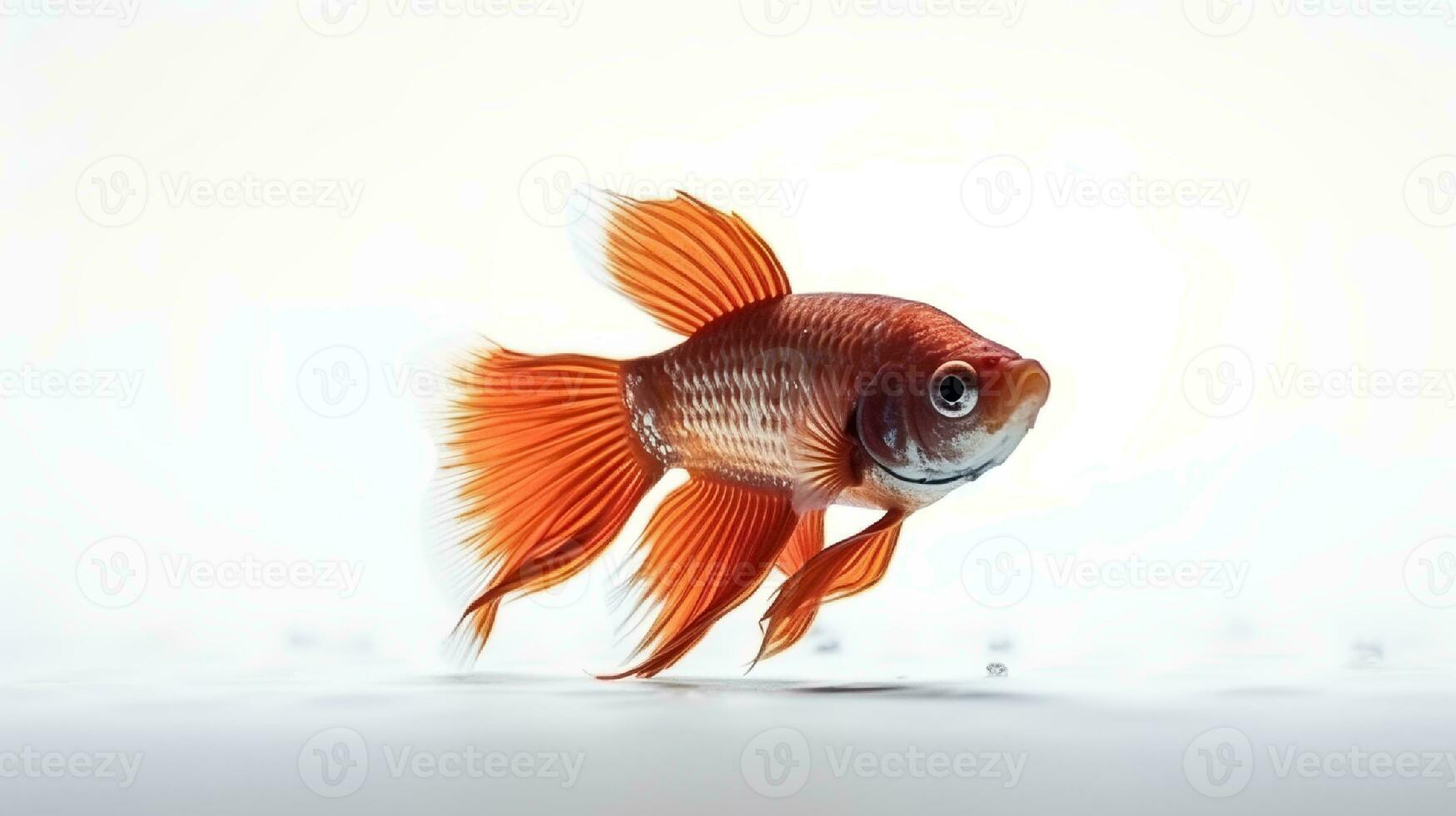 Photo of a Betta Fish on white background