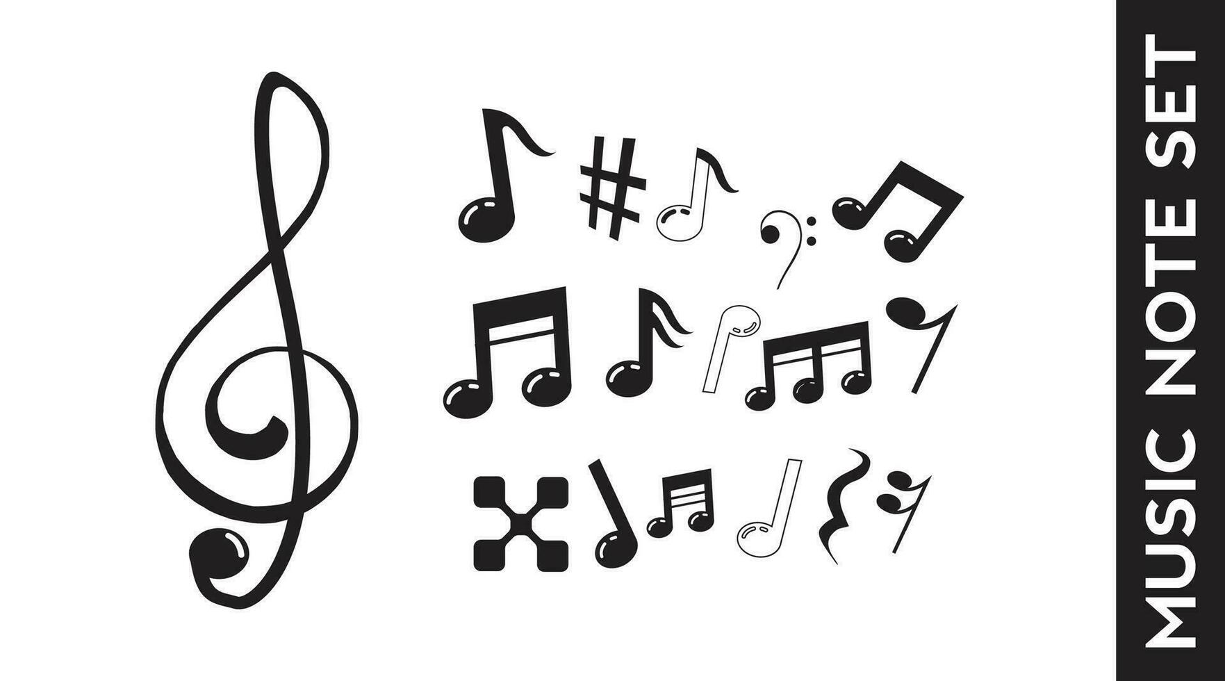 música escala o música Nota firmar o símbolo. musical escala íconos elemento vector para bandera material, antecedentes.