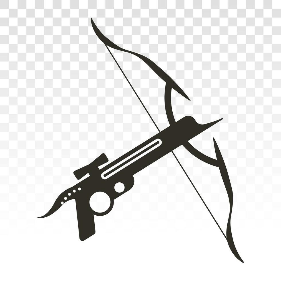 Crossbow or pistol crossbow flat icons for apps and websites vector