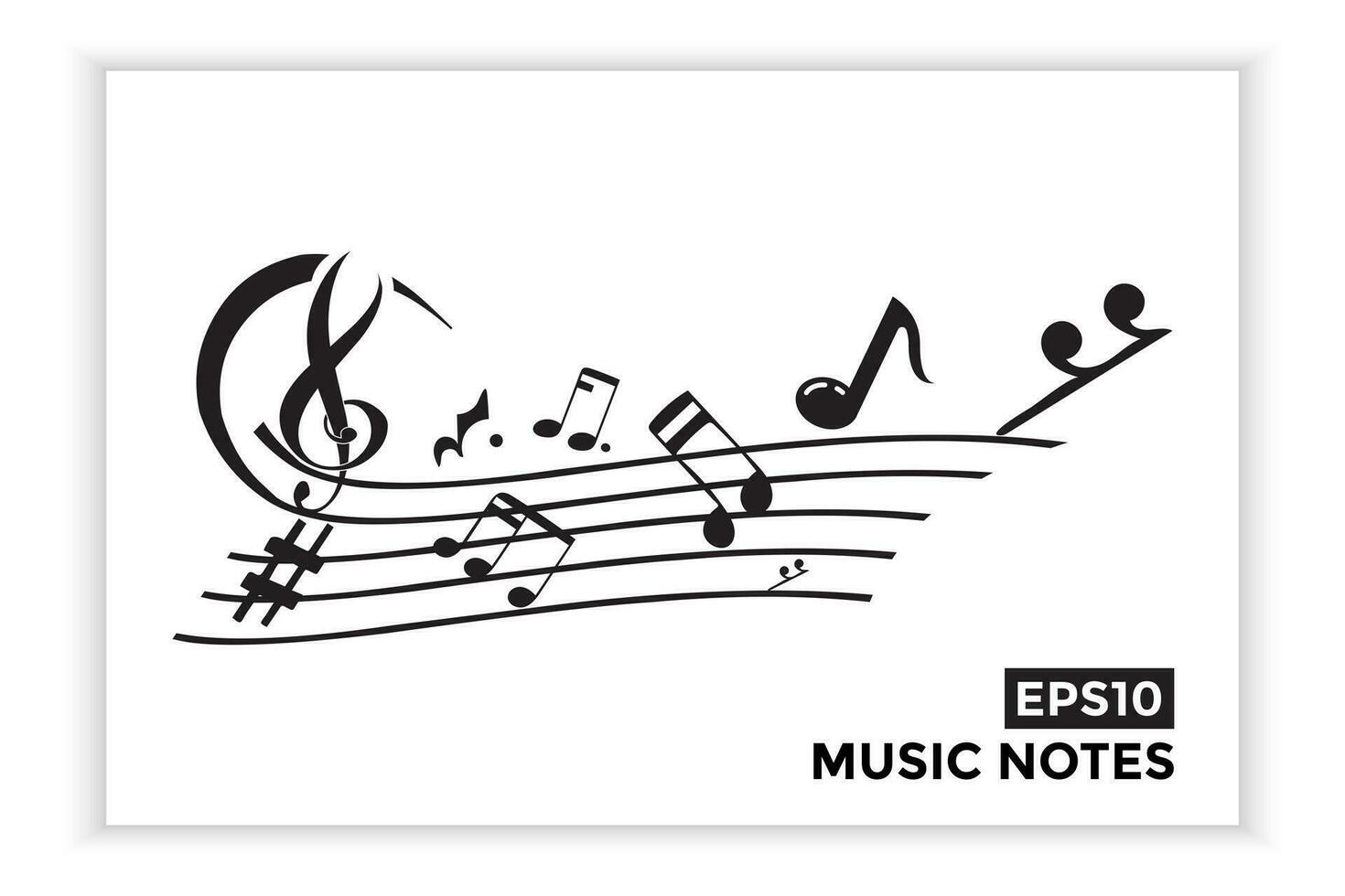 music scale or music note sign or symbol. musical scale icons element vector for banner material, background.