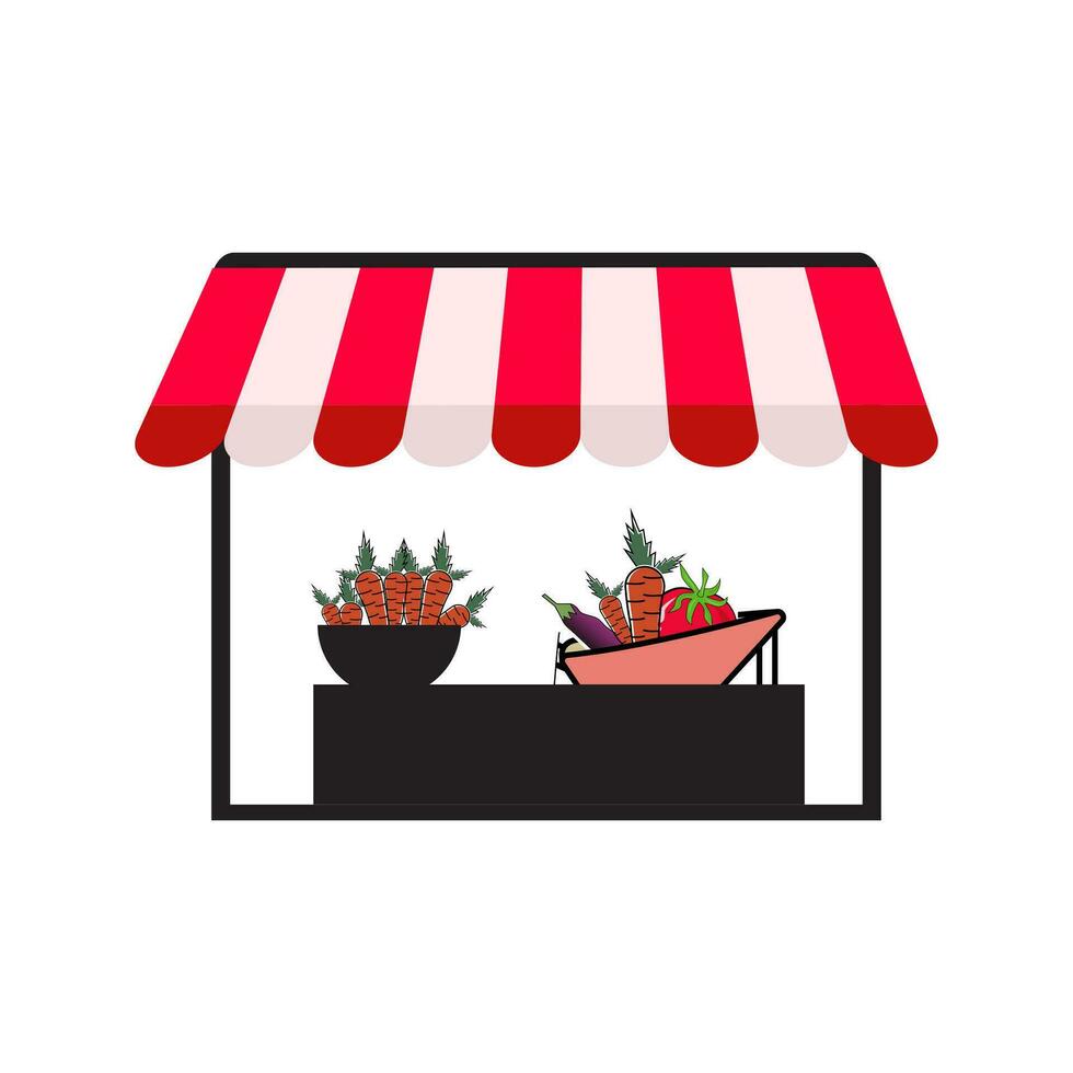 Farmer's market banner. Local farming. Eco, fresh products, certified logo marks for organic farming, food stores, healthy fresh products. Design illustration of agricultural background vector