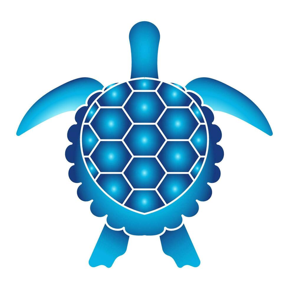 sea turtle or marine turtle top view flat colour icons for apps and websites vector