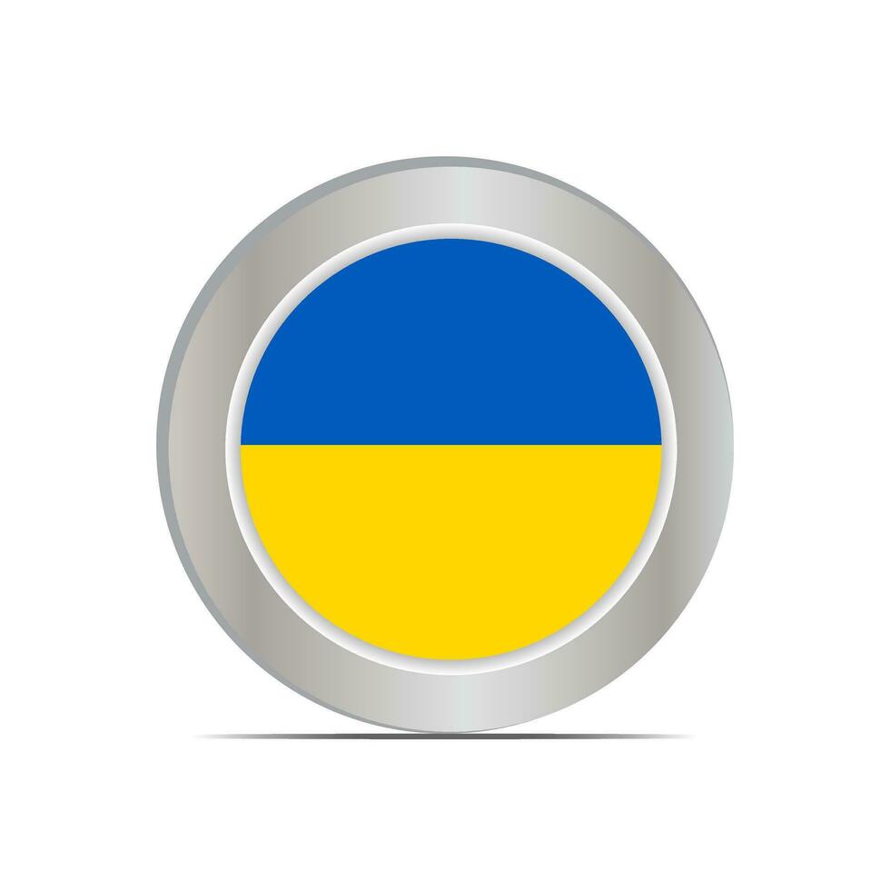 Ukraine's national flag is isolated in official colors. vector