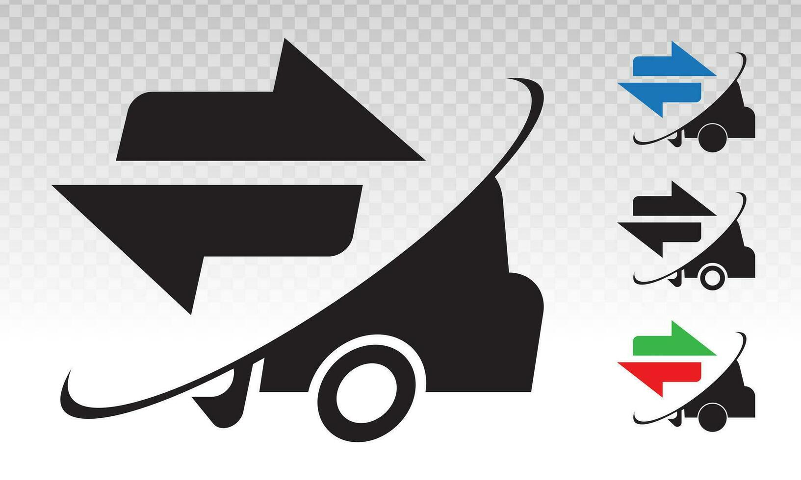 fast shipping or delivery truck package flat icon vector