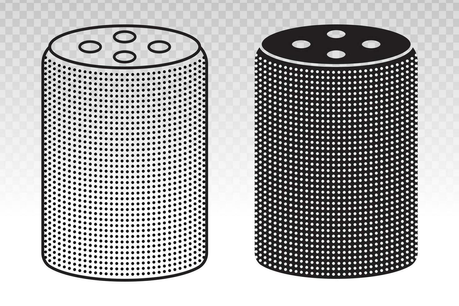 Medium smart home speaker with digital or virtual assistant vector