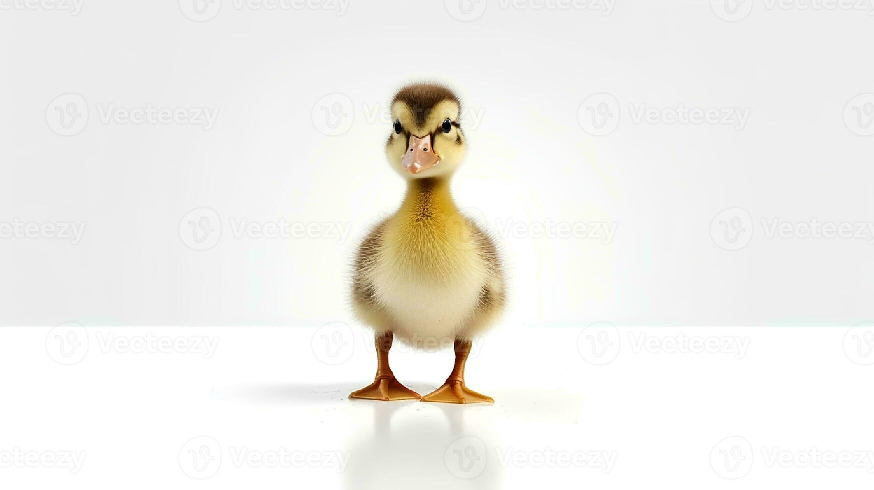 Photo of a duck on white background. Generative AI