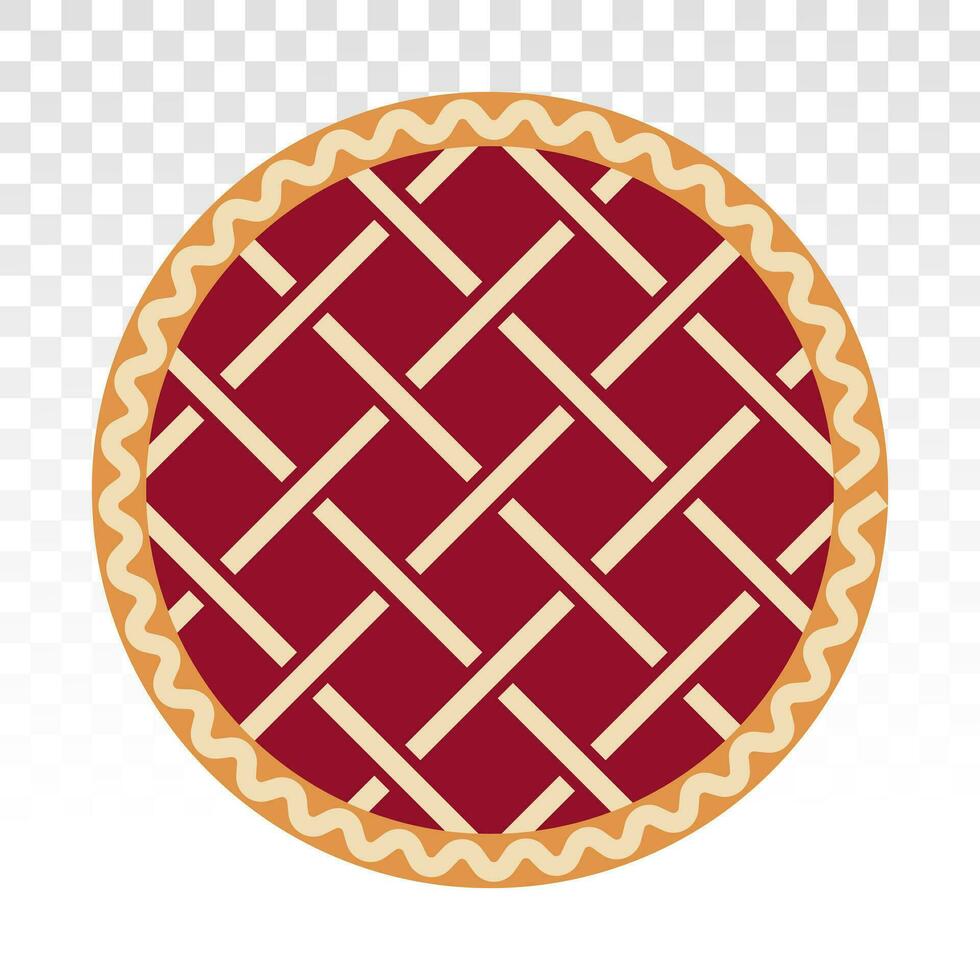 apple pie or cherry pie flat icons for apps and websites vector