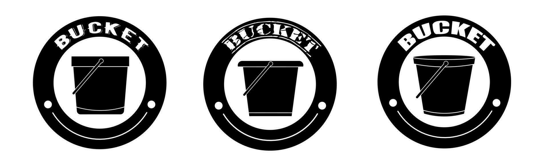 Bucket product sale icon vector illustration. Design for shop and sale banner business.
