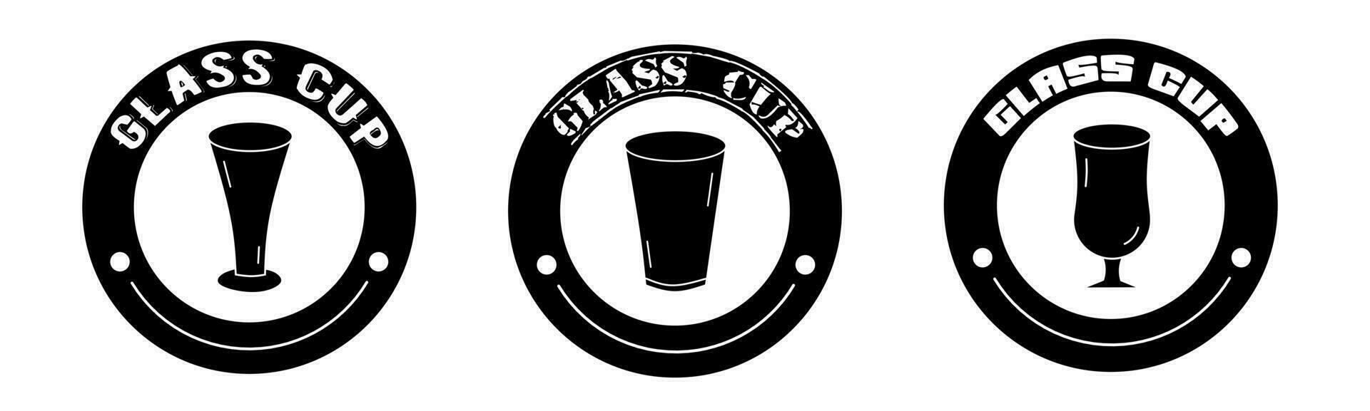 Glass cup product sale icon vector illustration. Design for shop and sale banner business.