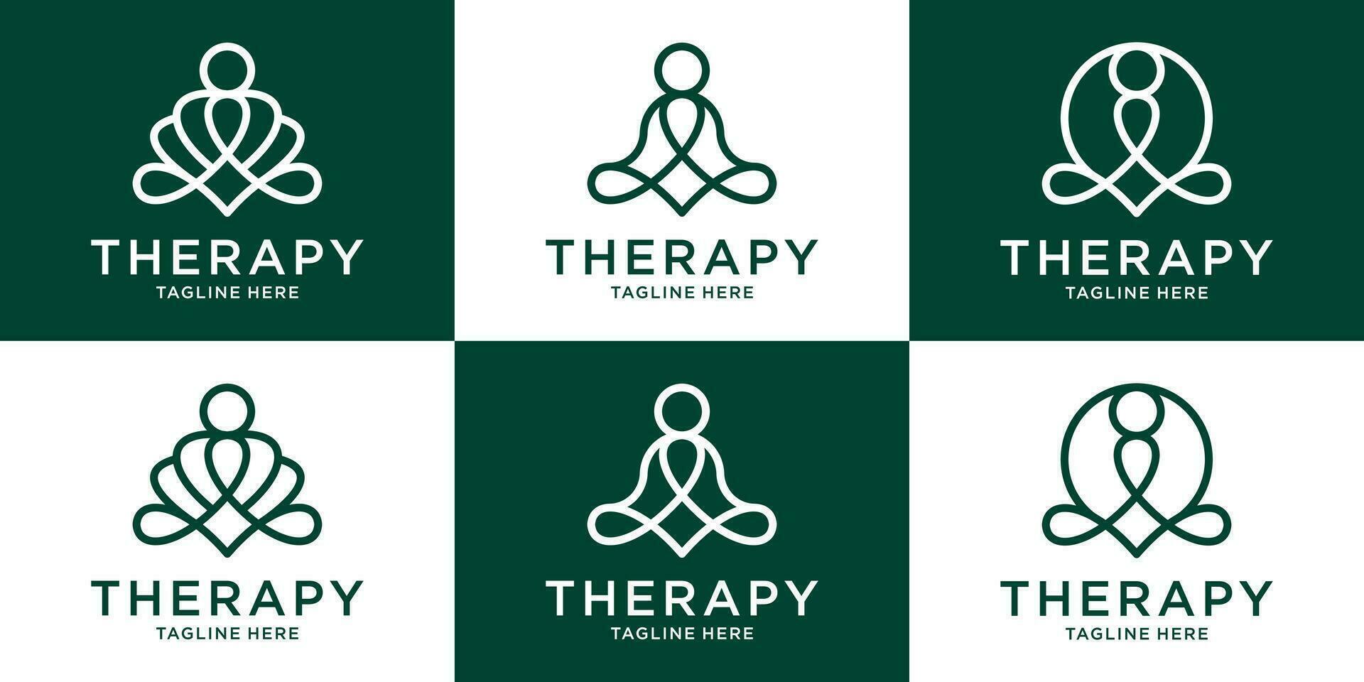 logo design creative line therapy simple abstract vector