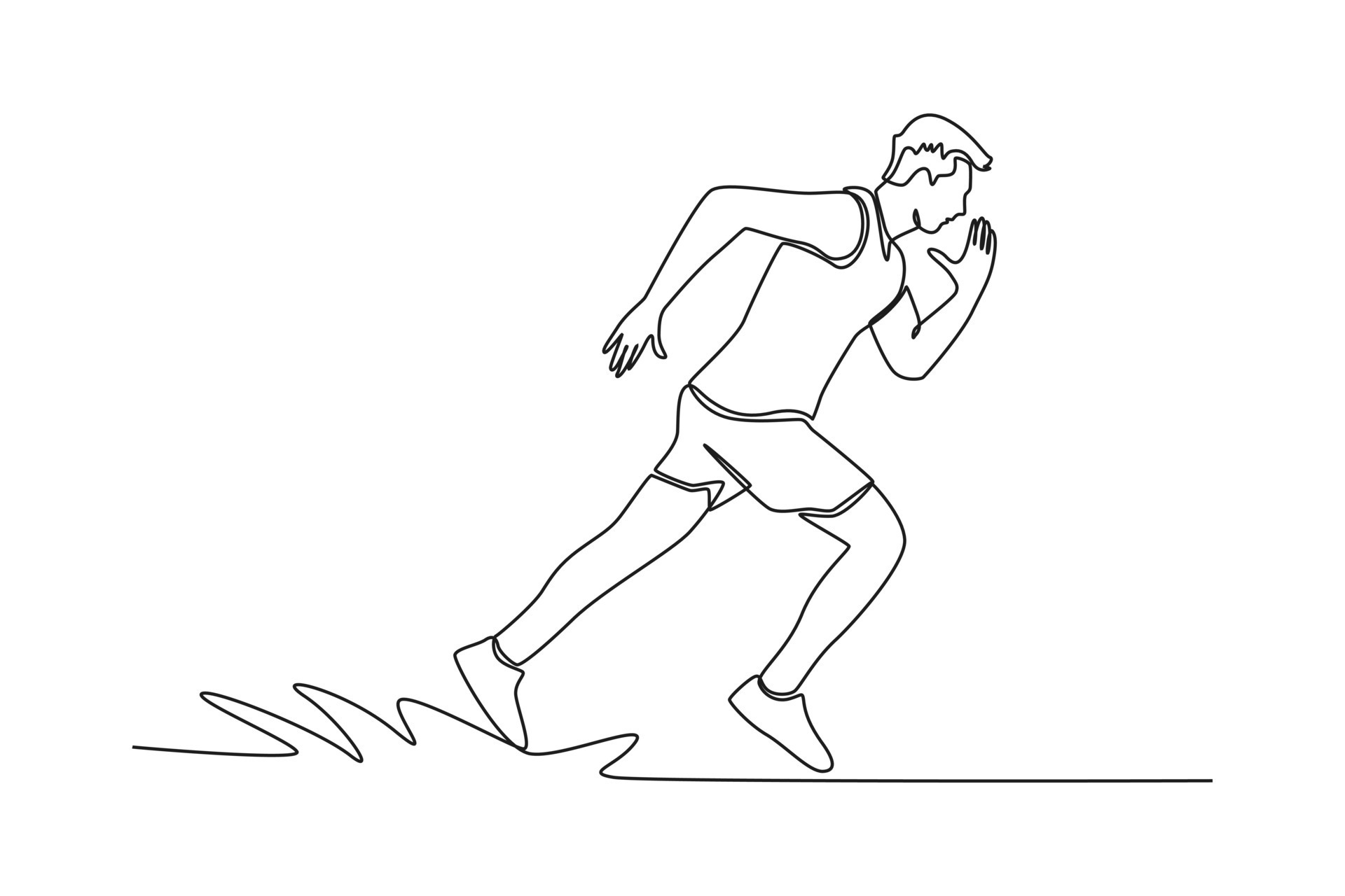 One continuous line drawing of happy people running fast, hurrying and  hunting concept. Doodle vector illustration in simple linear style.  26741947 Vector Art at Vecteezy