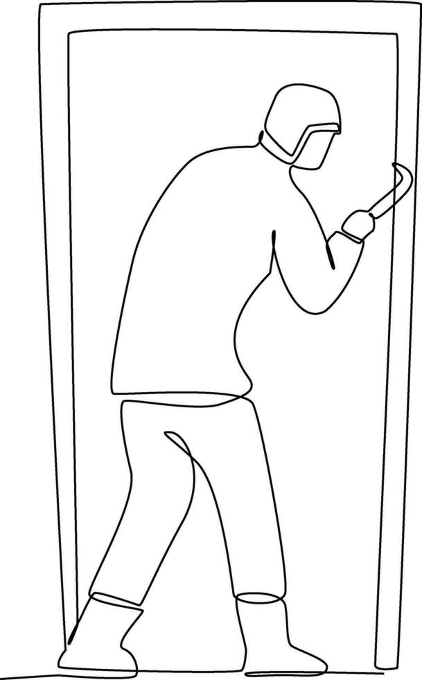 One continuous line drawing of Emergency rescue concept. Doodle vector illustration in simple linear style.