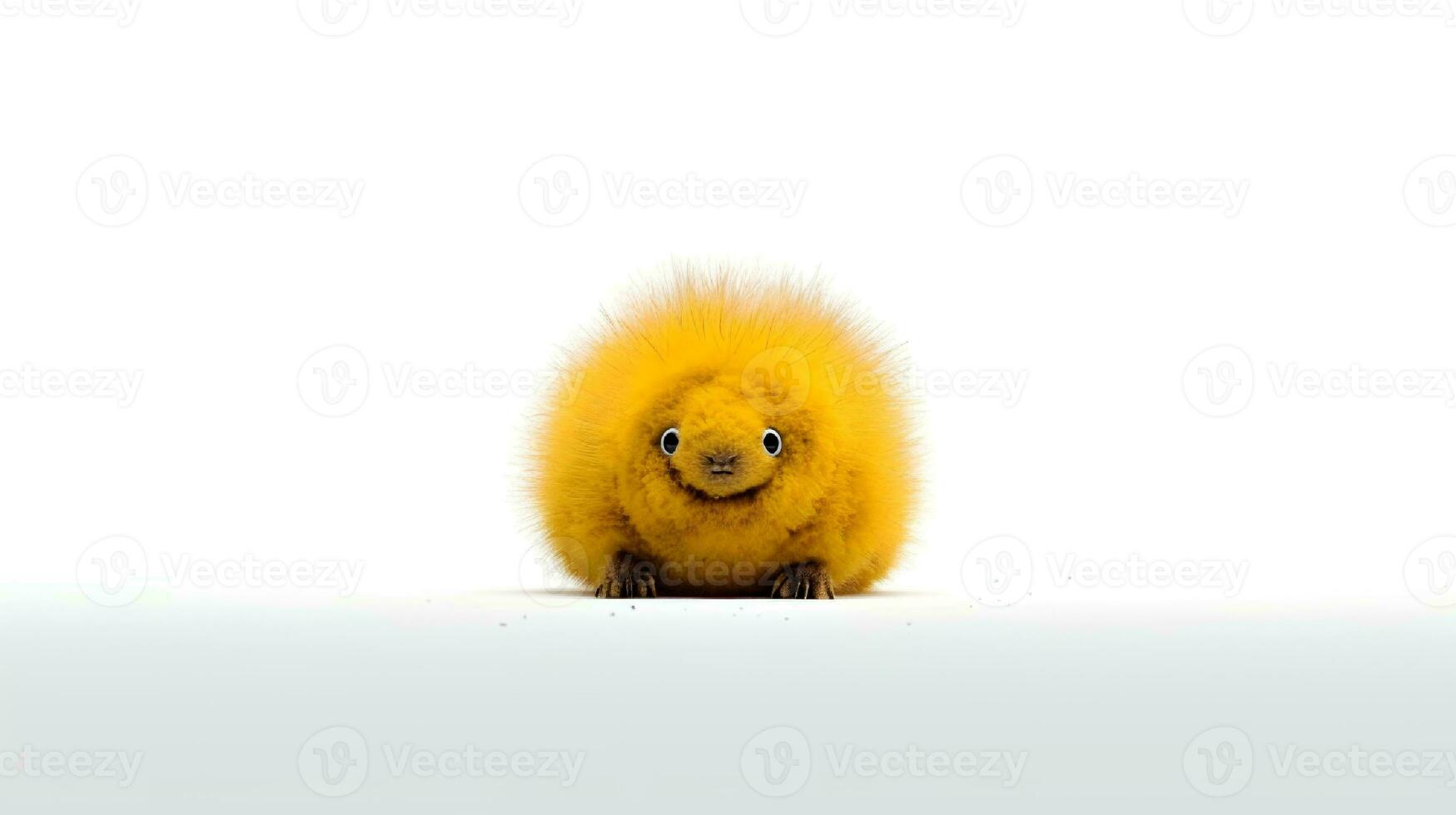 Photo of a Bear caterpillar on white background. Generative AI