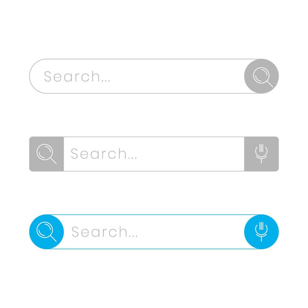web search bar design for the application interface or website. vector element illustration