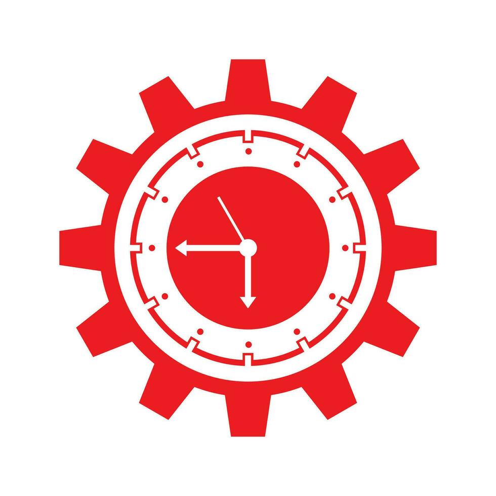 hora icono con un blanco fondo, reloj símbolo, cronógrafo firmar, vector ilustración elemento