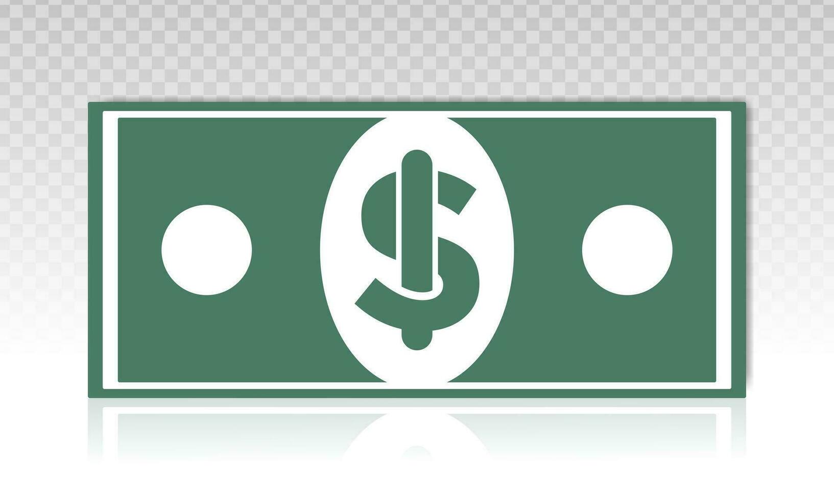 American dollars bill flat icon for financial apps and websites vector