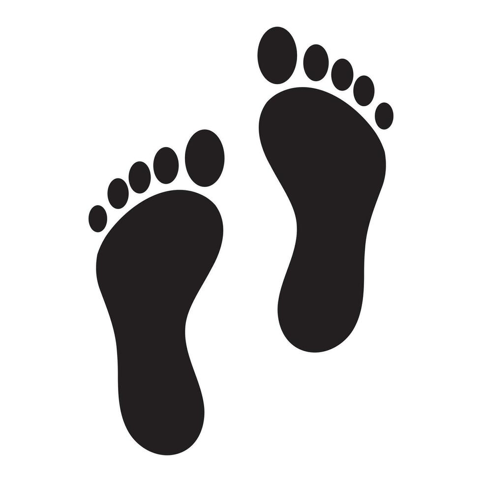 human footprints - vector stock