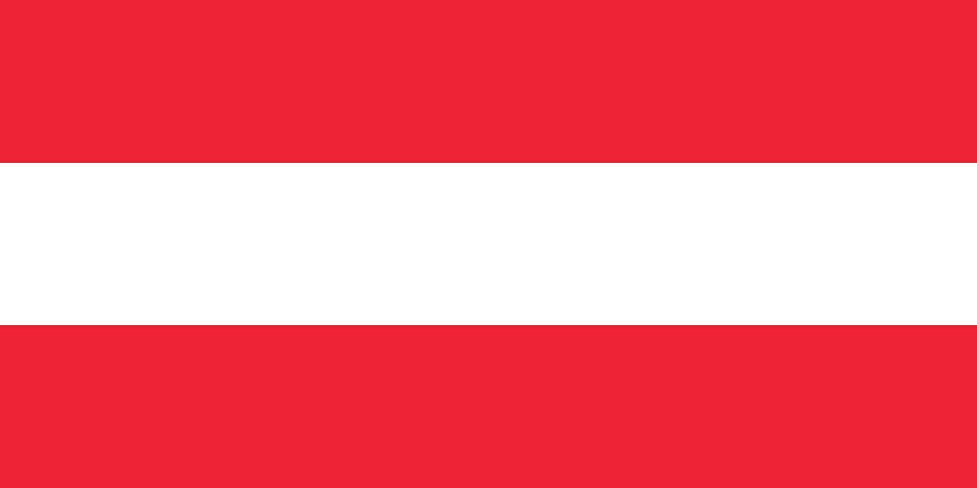Austrian national flag with official colors. vector