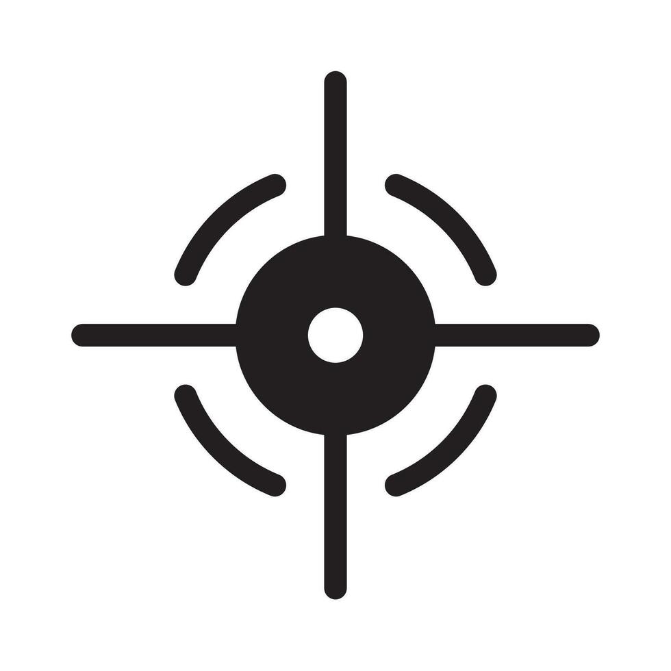 Target icon in vector shape with a white background