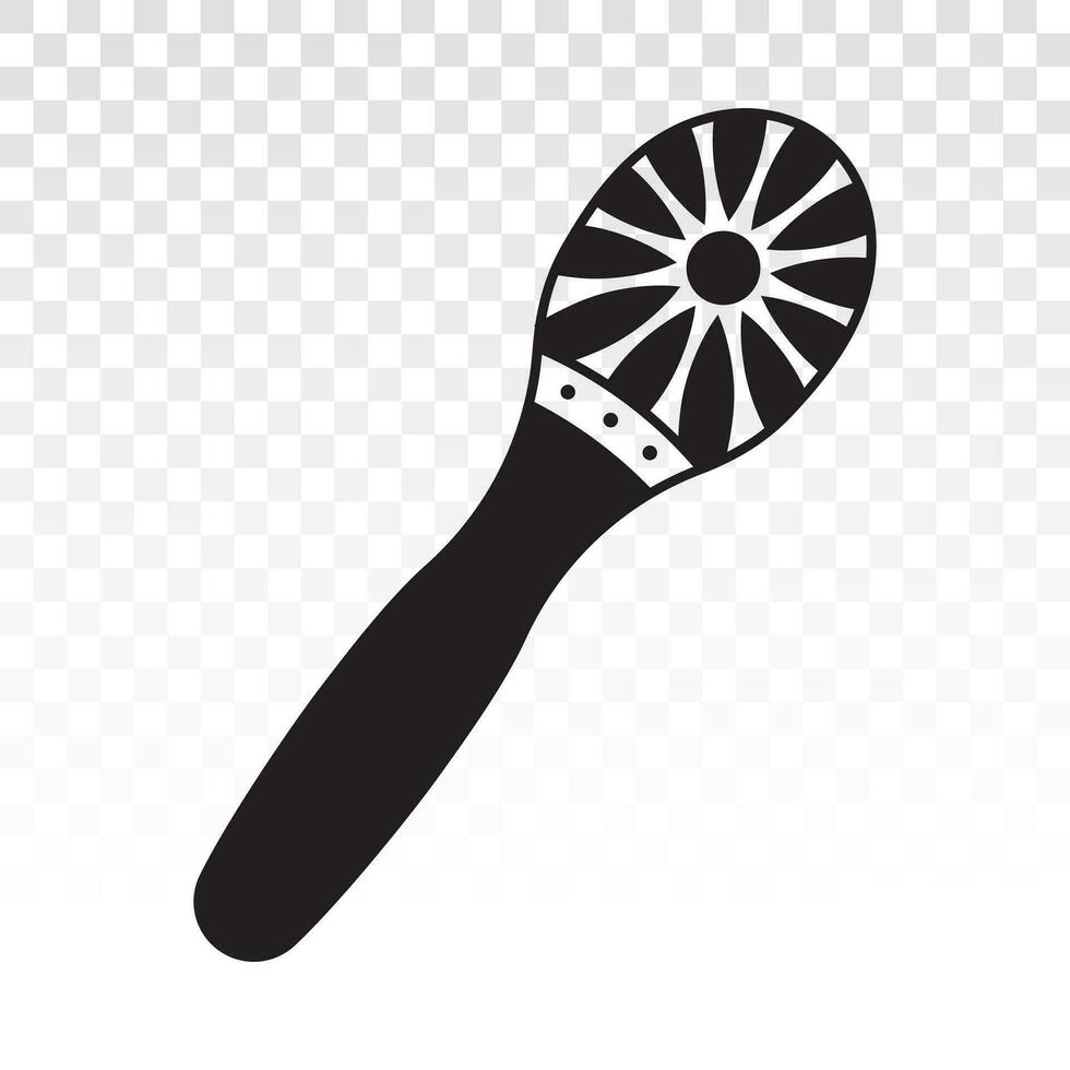 maracas o rumba criba vibradora musical instrumento plano icono para aplicaciones y sitios web vector