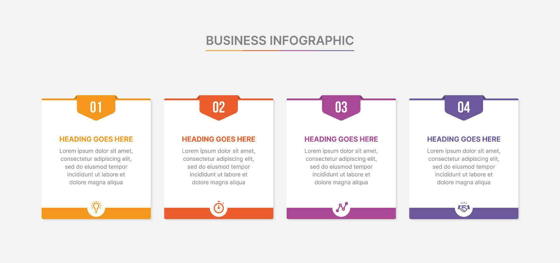 Four Options Arrow Infographic Template Design vector