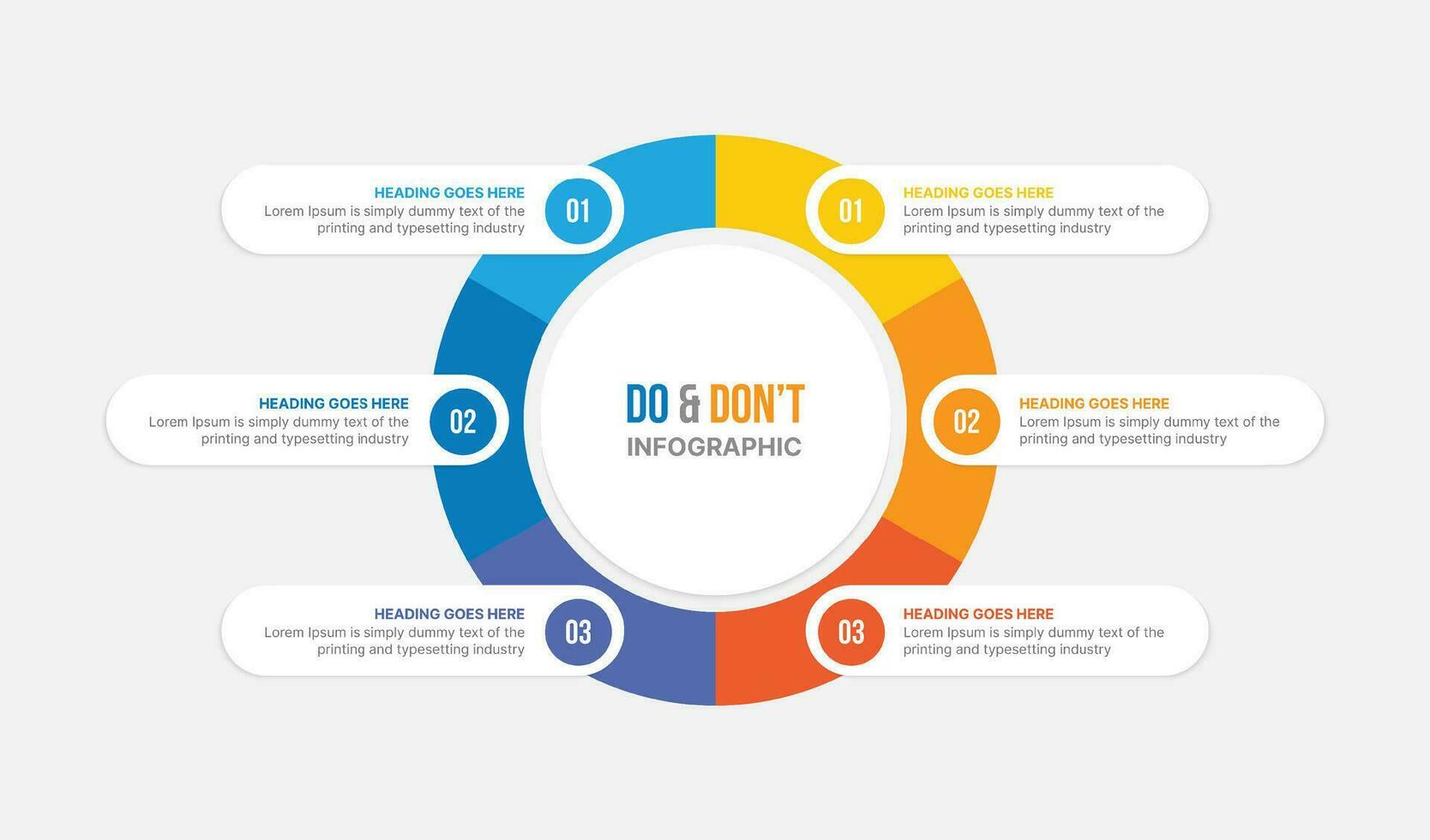 Dos and Don'ts, Pros and Cons, Vs, Versus Comparison Infographic Design Template vector