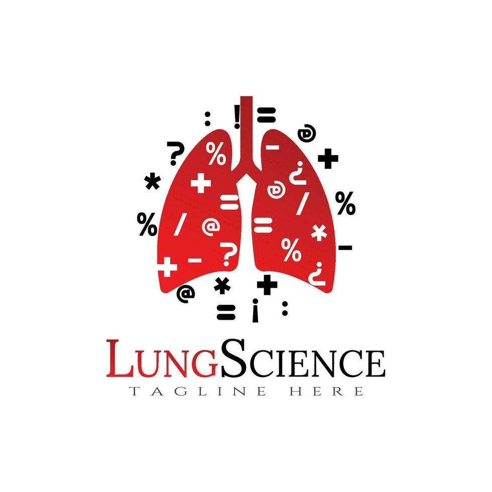 lung logo design, science healthcare and medical icon -vector vector
