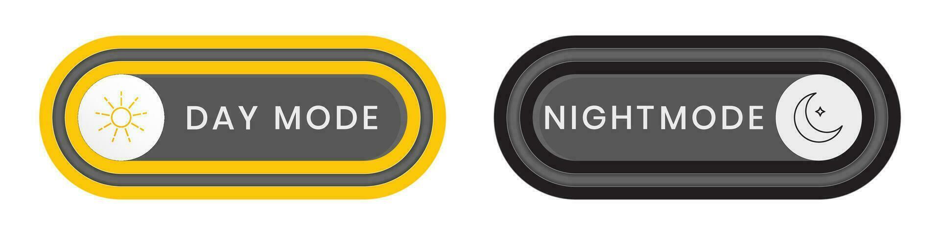 dark mode icon or day mode. the concept switches to dark or night or day mode. vector