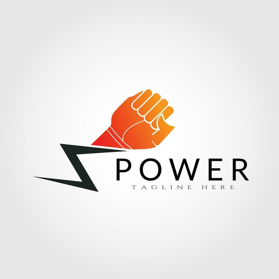 hand power logo design, fist-vector vector