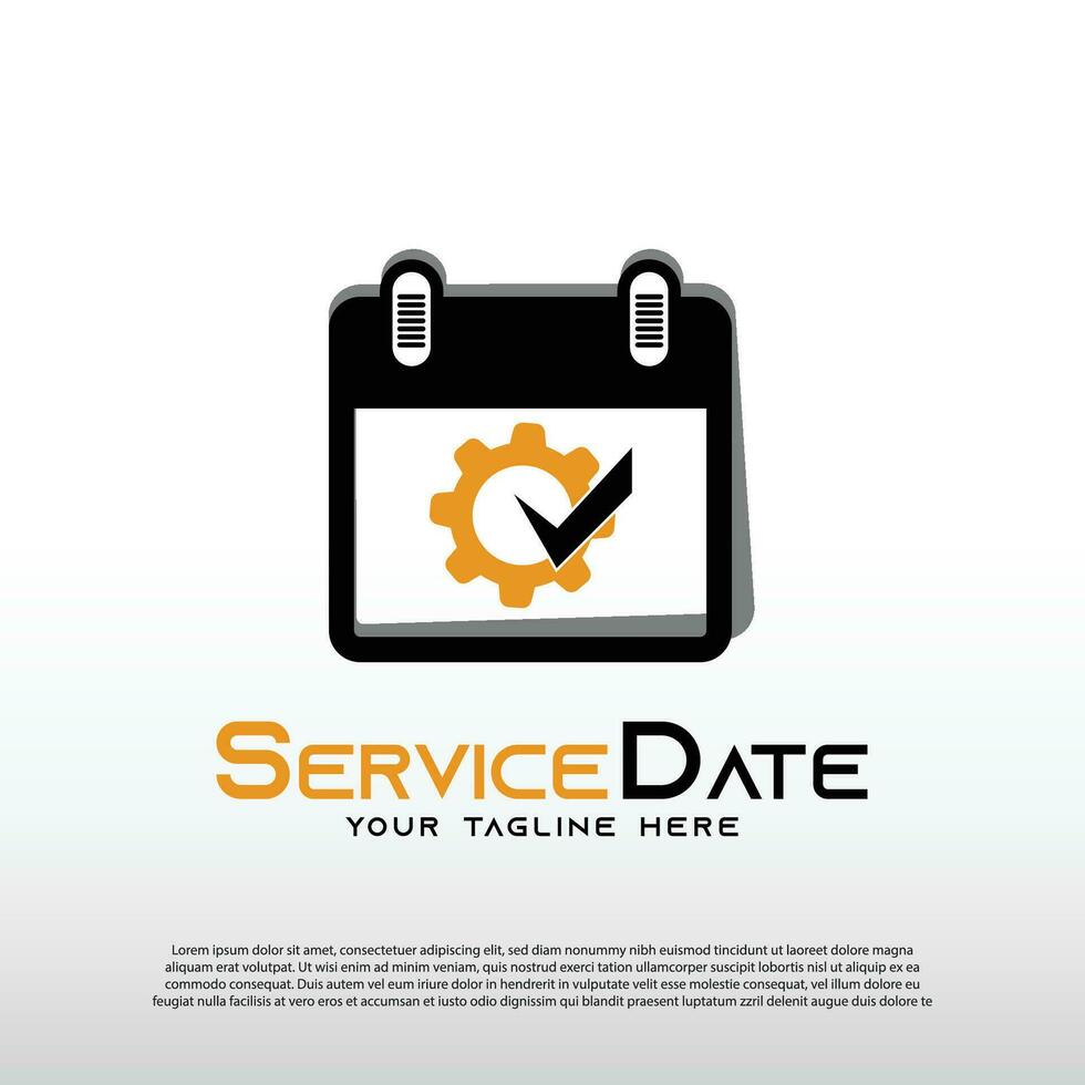 mechanic logo with services date concept, repair icon, illustration element-vector vector