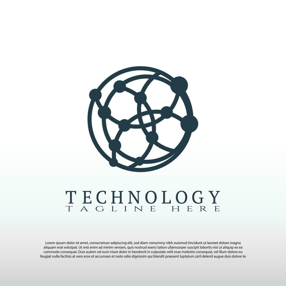 Technology logo, future tech icon, illustration element-vector vector