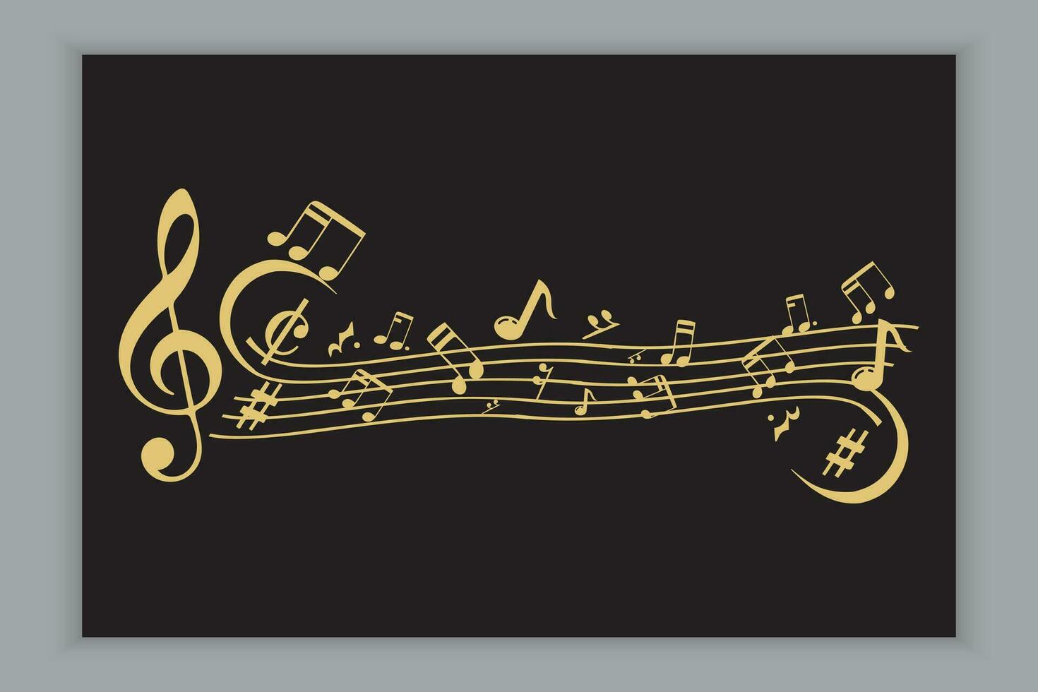 music scale or music note sign or symbol. musical scale icons element vector for banner material, background.