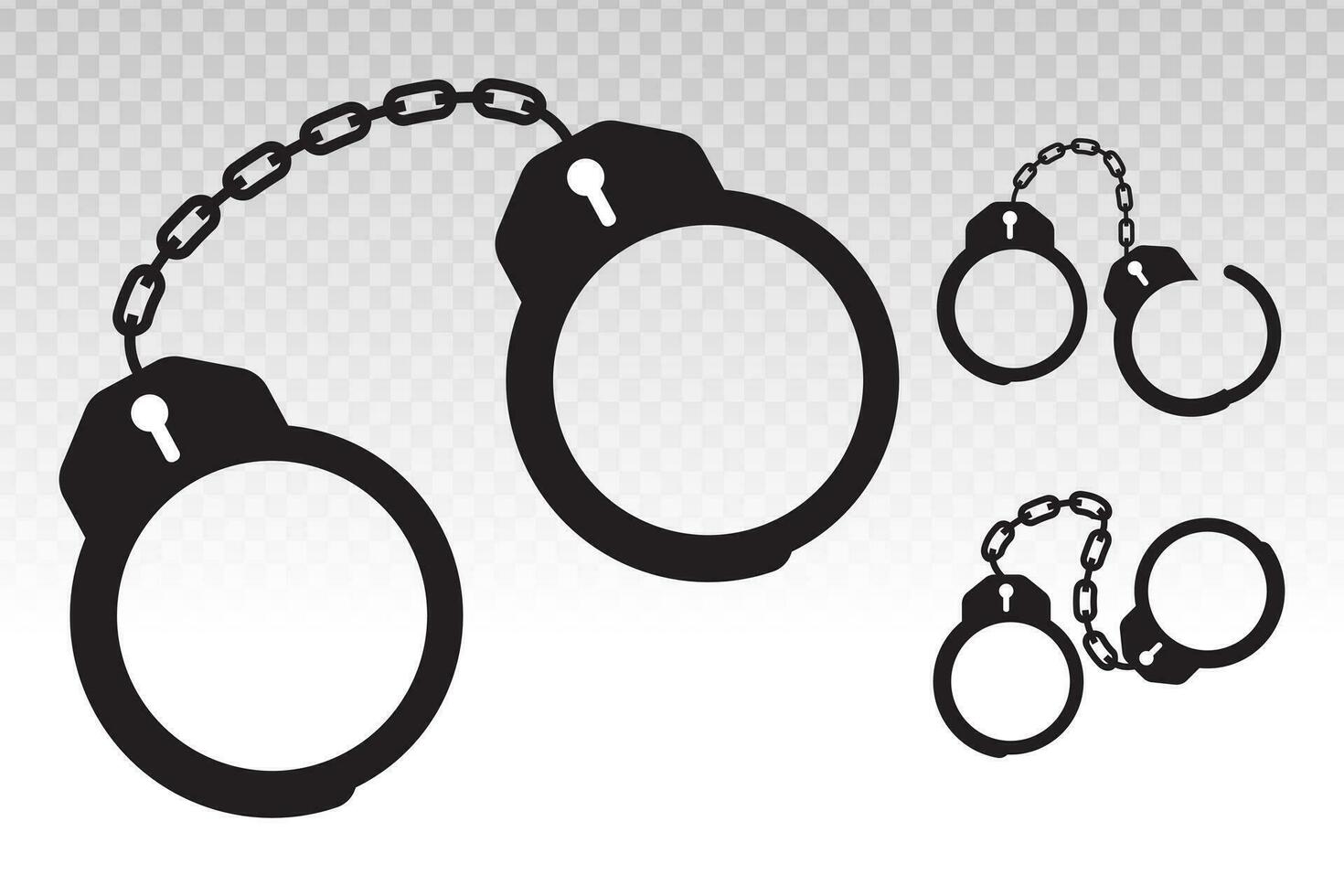 Police handcuffs flat icon for apps or website vector