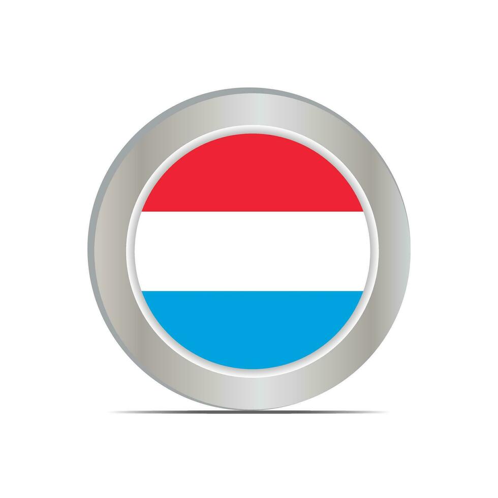 The national flag of Luxembourg is isolated in official colors. vector