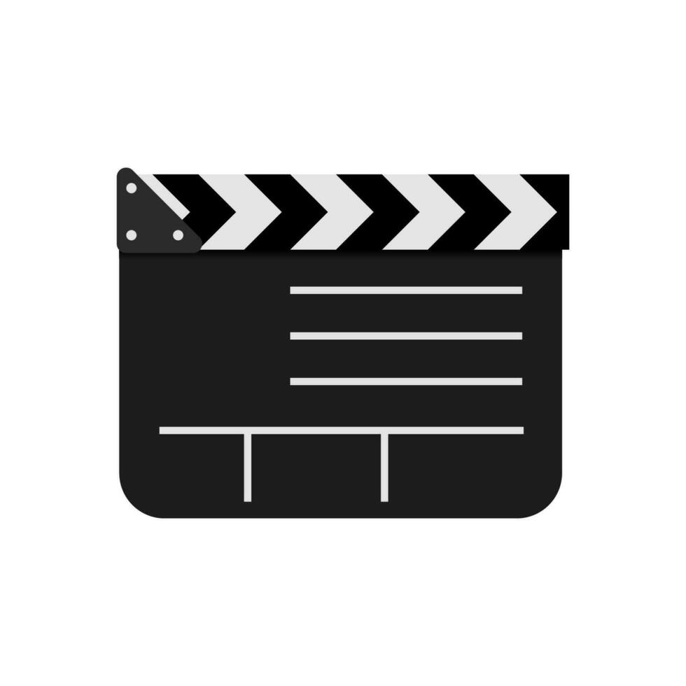 Clapper board icon with a white background vector