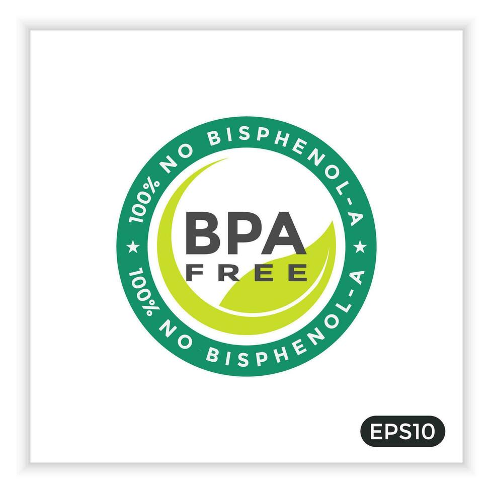 bpa gratis etiquetas vector