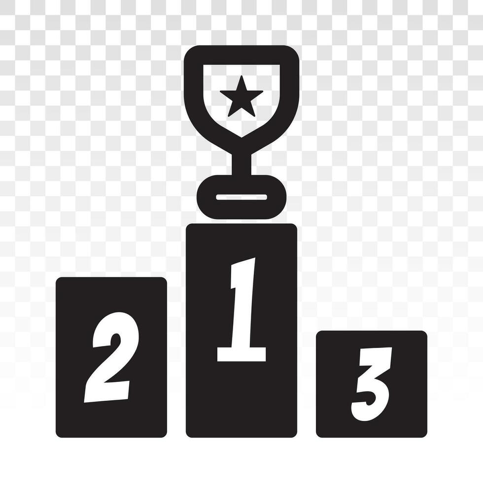 Leaderboard podium line art icon for apps and websites vector