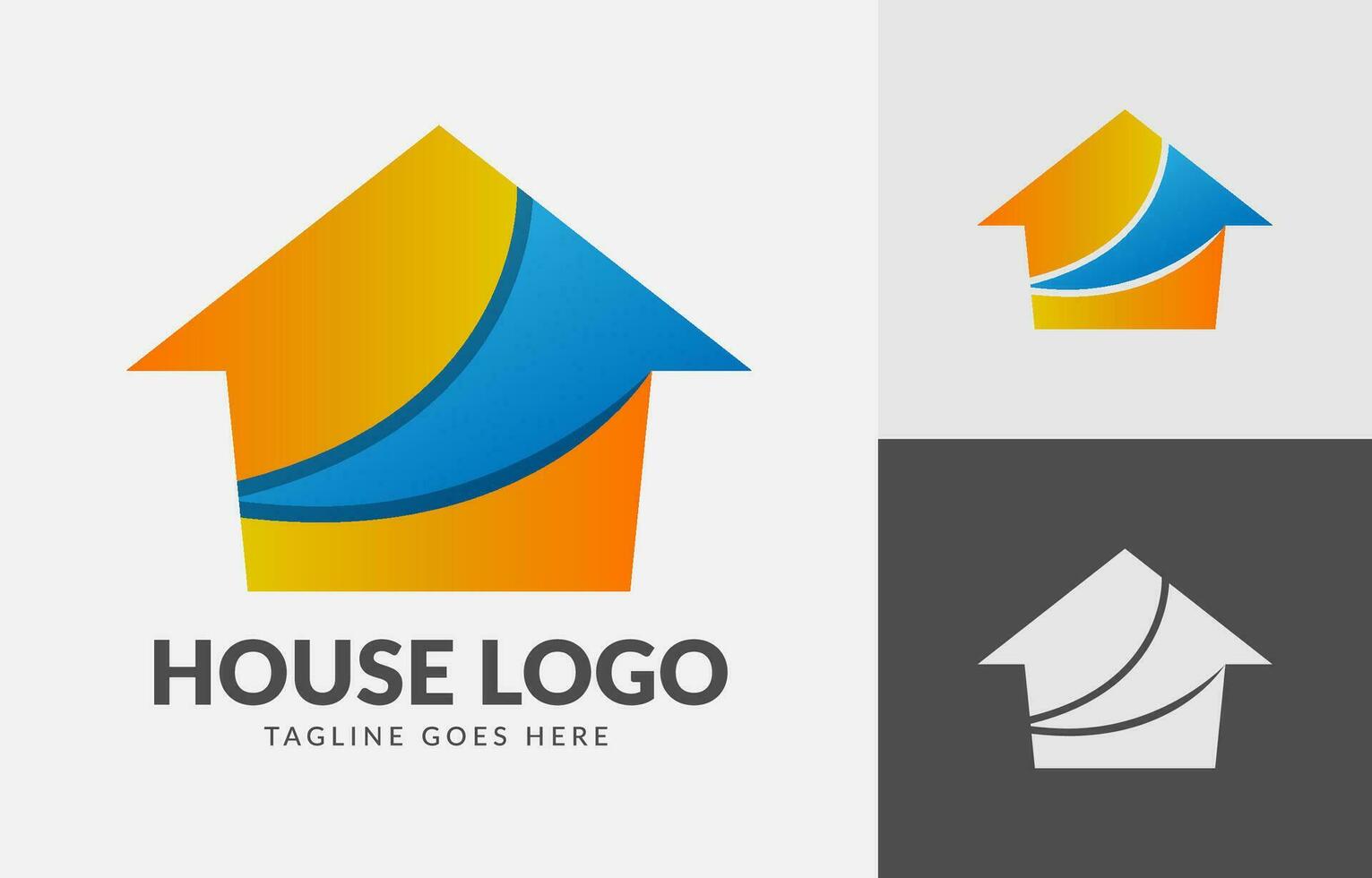 modern house vector logo design