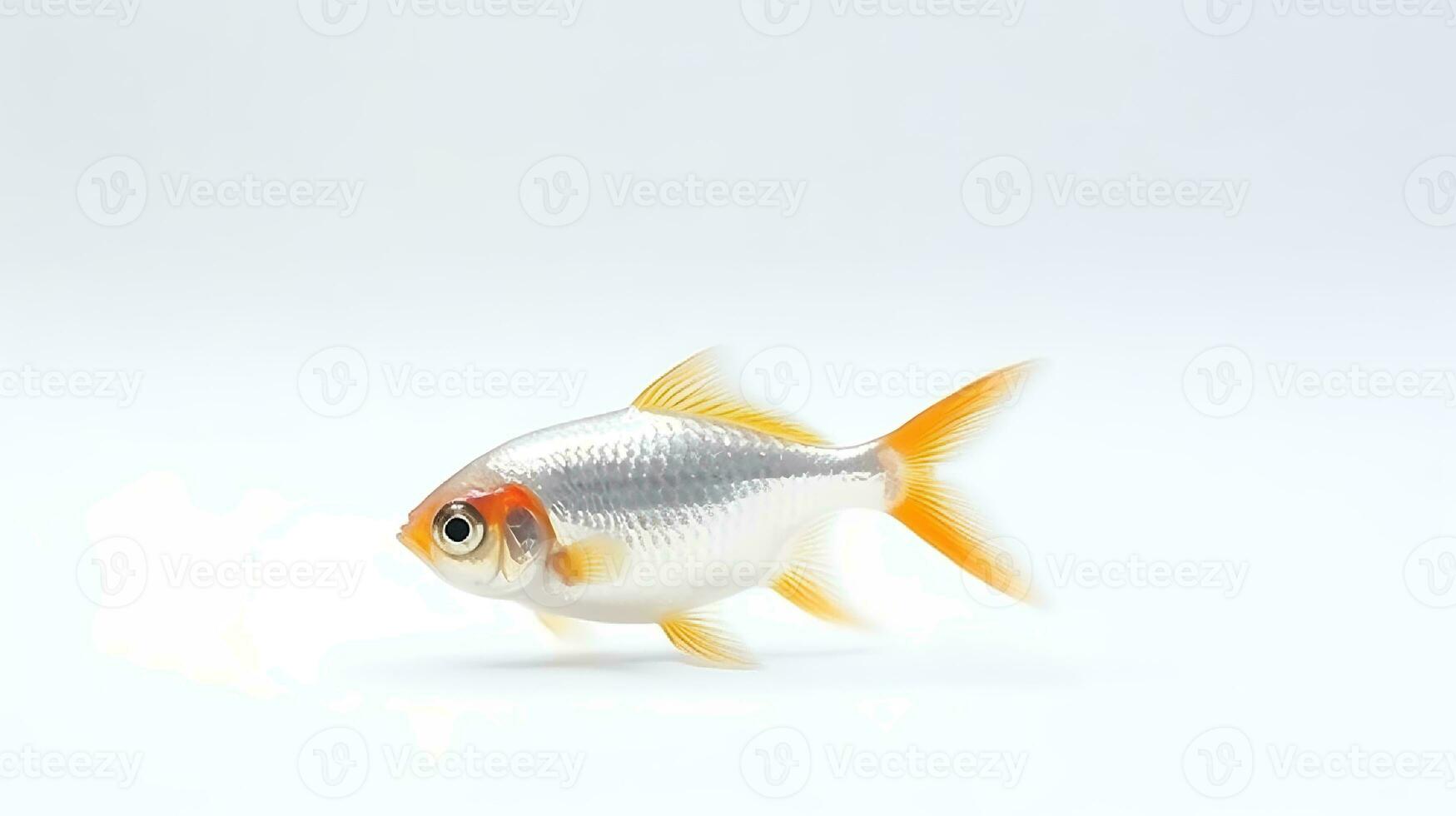 Photo of a tetra fish on white background. Generative AI