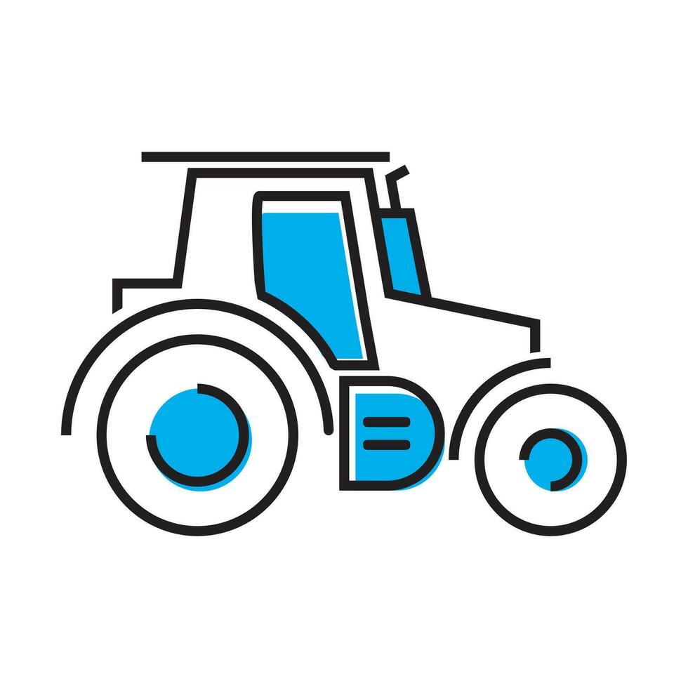 Tractor icon for applications and websites vector