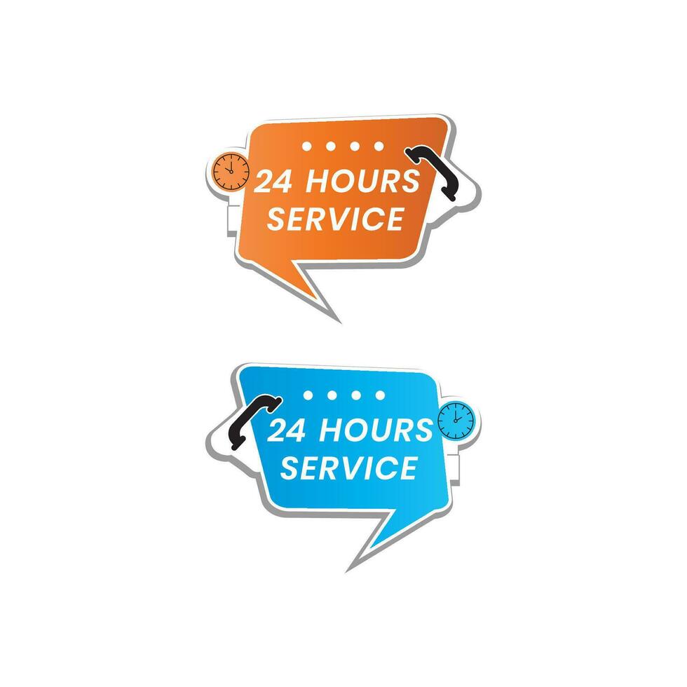 Servicio 24 horas vector