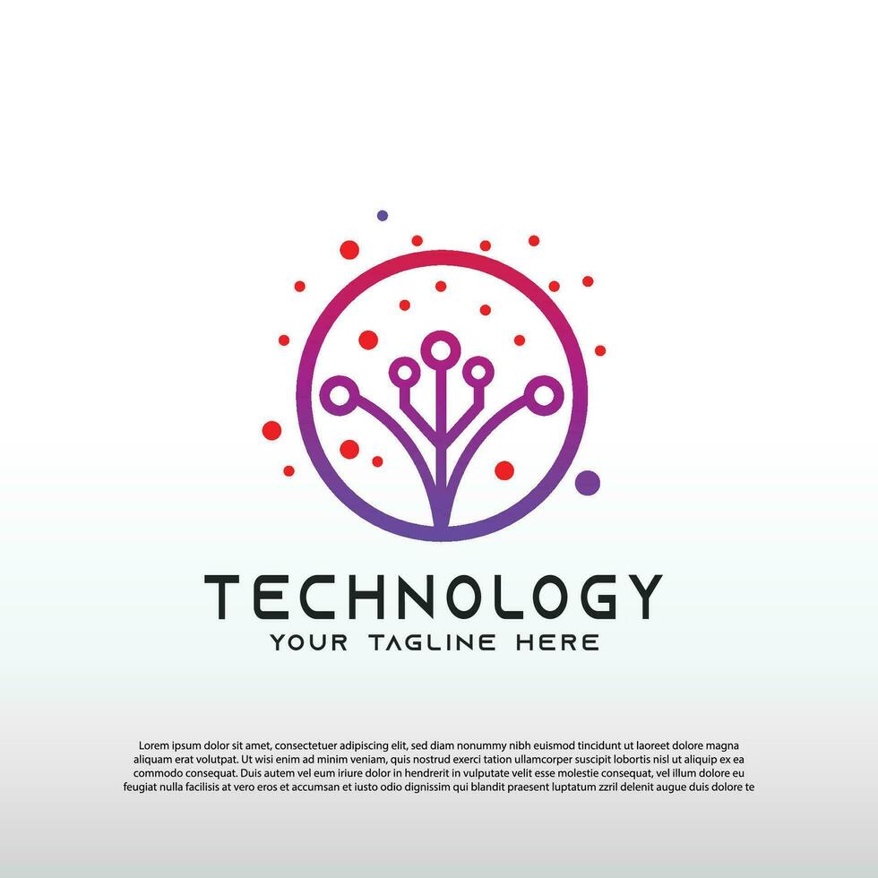 Abstract Technology logo with concept of initial S letter and networks. illustration element -vector vector