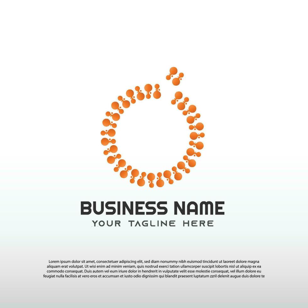 industrial Technology logo with initial O letter concept. science. tech and network icon -vector vector