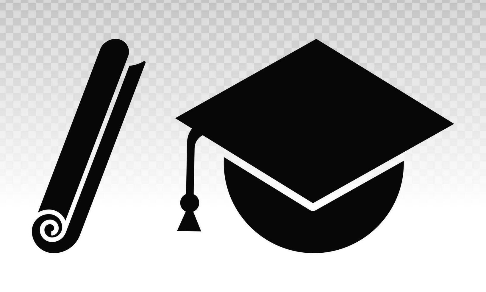 graduación sombrero gorra o birrete plano icono vector