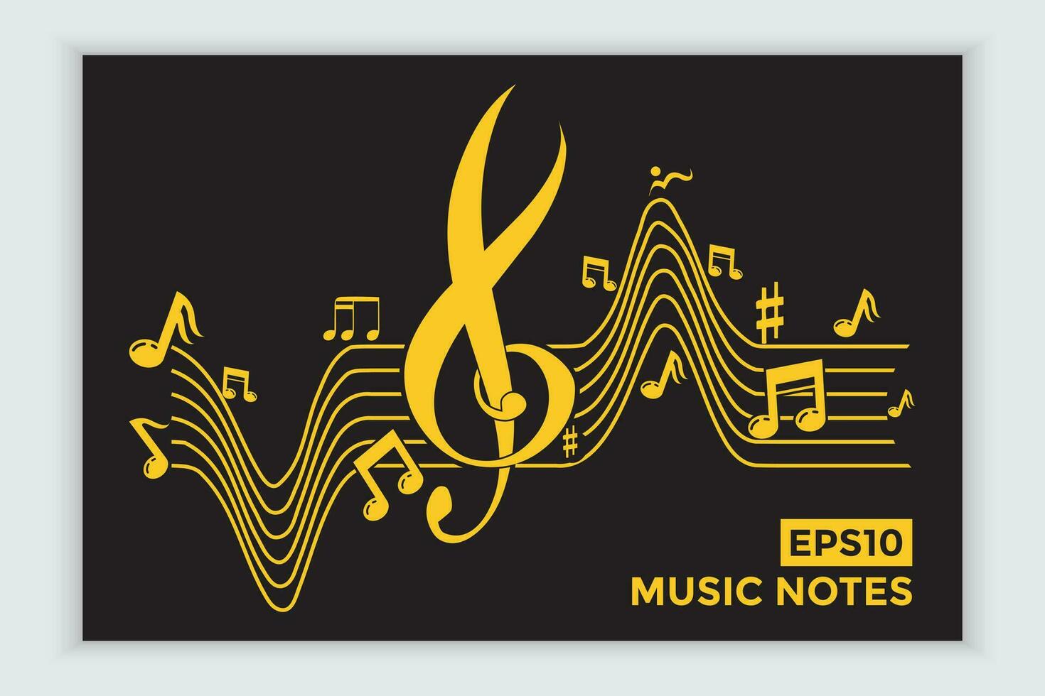 music scale or music note sign or symbol. musical scale icons element vector for banner material, background.