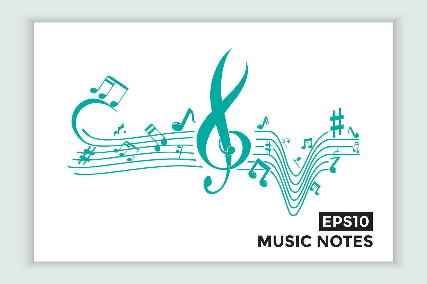 music scale or music note sign or symbol. musical scale icons element vector for banner material, background.