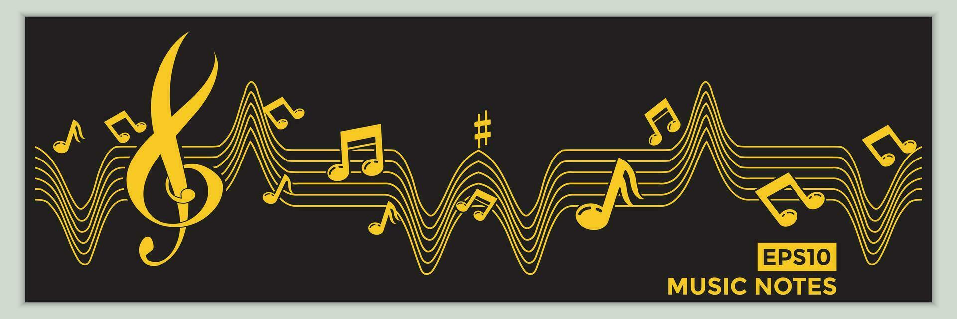 music scale or music note sign or symbol. musical scale icons element vector for banner material, background.