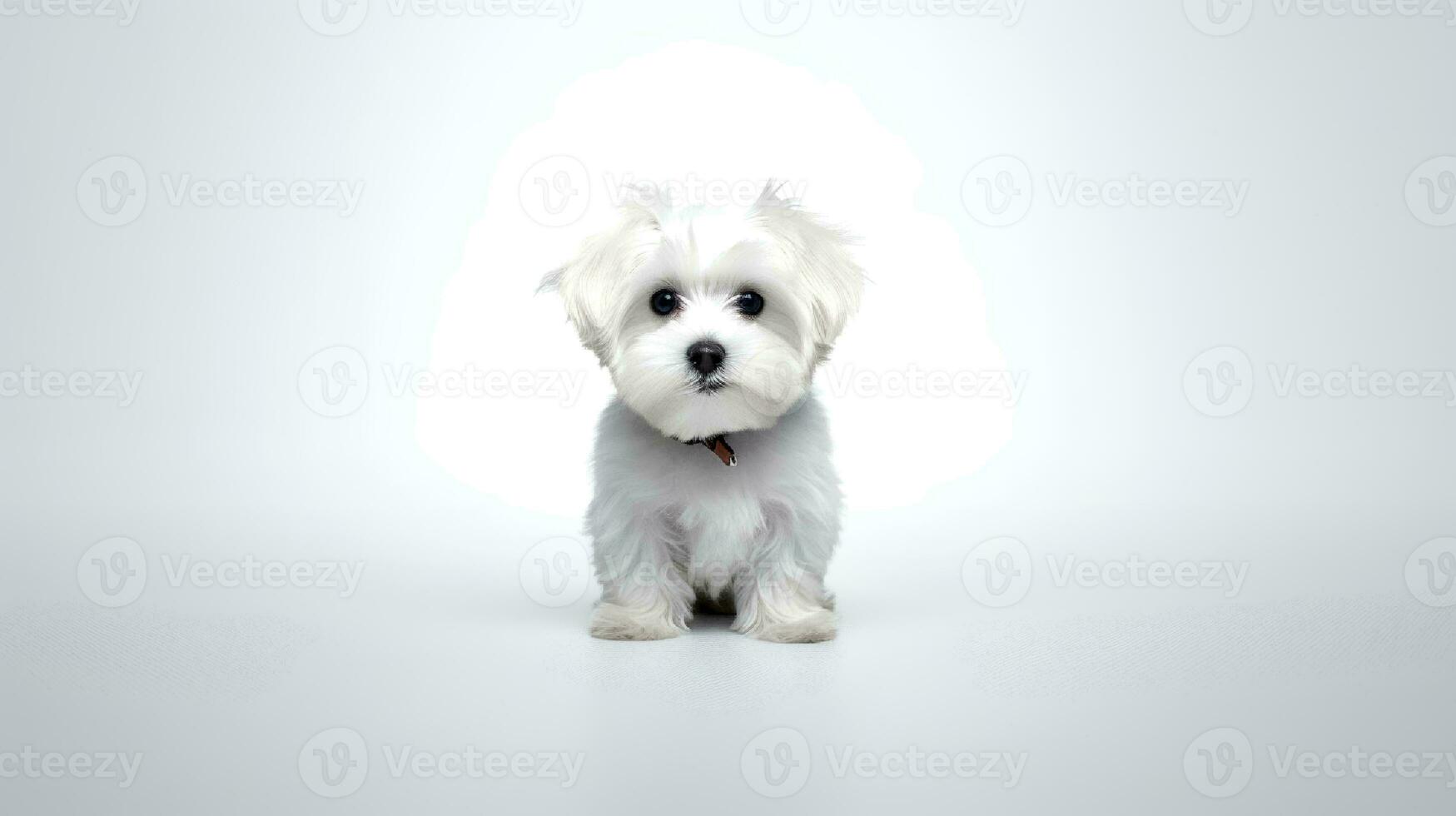 Photo of a maltese on white background