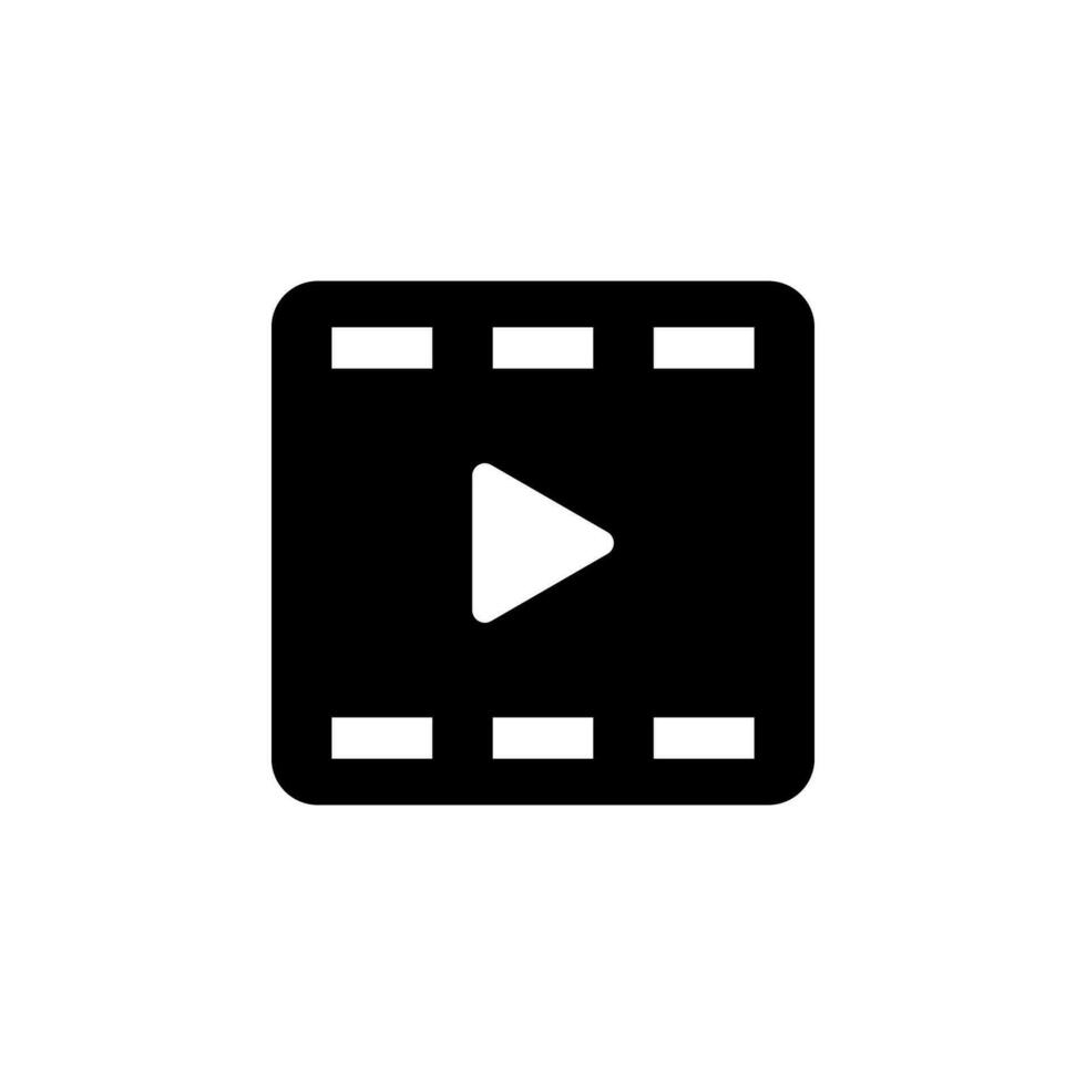 Play video icon isolated on white background. vector